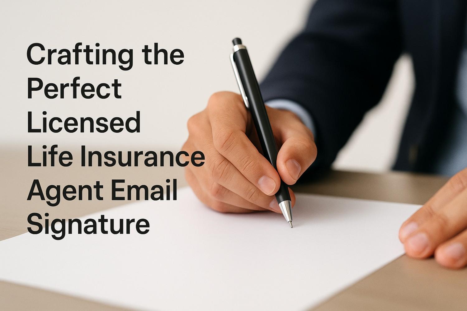 Crafting the Perfect Licensed Life Insurance Agent Email Signature